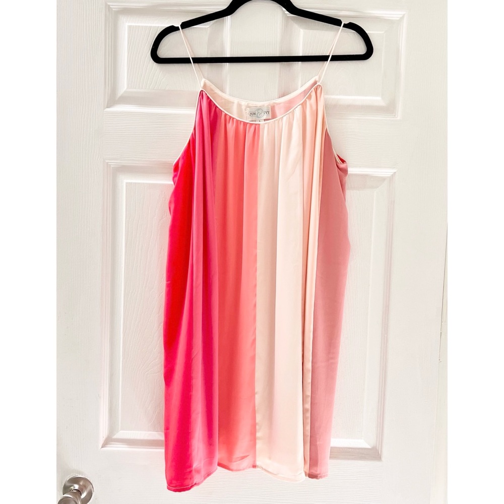 🎀 JUN & IVY Ombré Pink Mini Dress, Bridal/Baby Shower, Maternity, Gradient, L